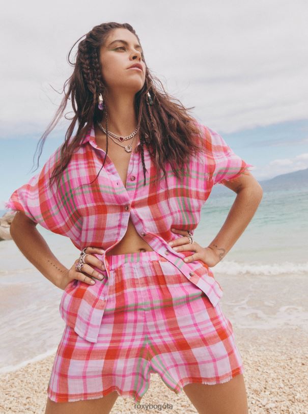 Pantalones Cortos Roxy Tartan Times Mujer Moradas Hombre